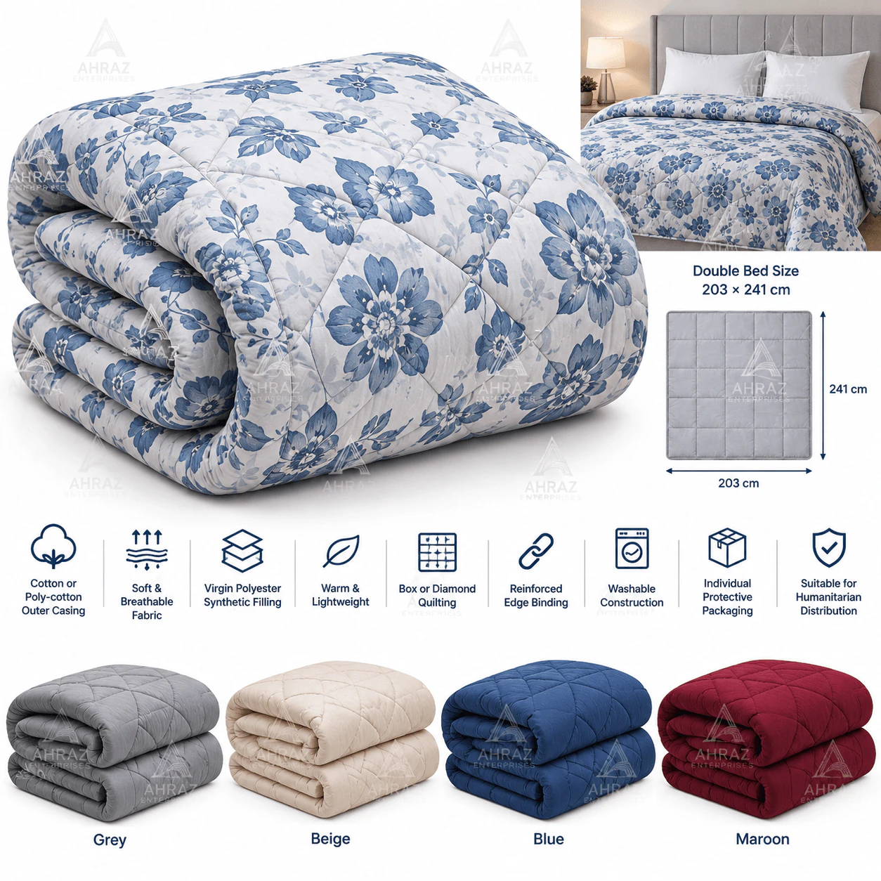Double Bed Quilt / Razai / Comforter — image 1